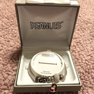 Peanuts Snoopy Sterling Silver Charm Bracelet